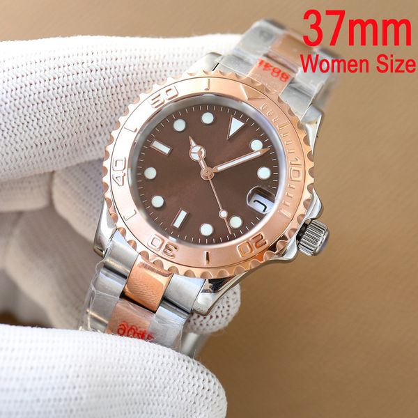 5 styles 37mm womens watch luxury watches ceramic bezel eta2836 automatic yacht rose mixed silkver stainless steel bracelet watches sapphire, Slivery;brown
5 styles 37mm womens watch luxury watches ceramic bezel eta2836 automatic yacht rose mixed silkver stainless steel bracelet watches sapphire, Slivery;brown