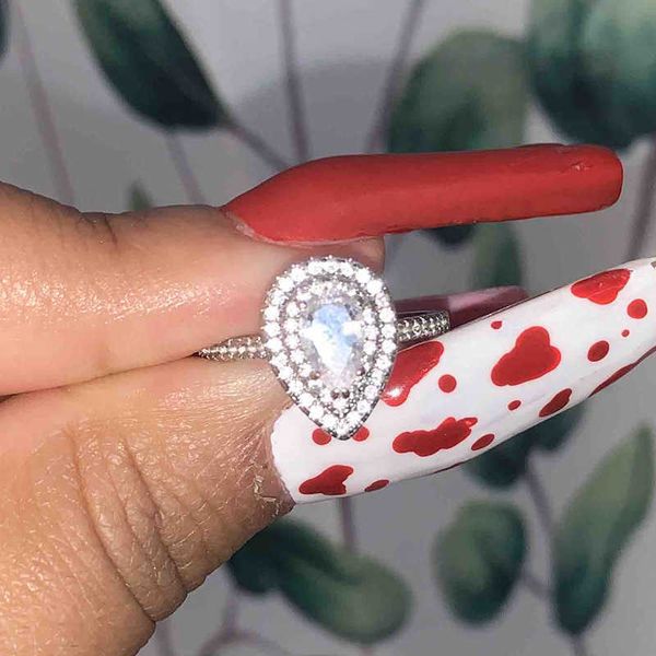 ice out drop cluster zircon silver wedding ring for women party bridal promise gifts size 5-10, Slivery;golden
ice out drop cluster zircon silver wedding ring for women party bridal promise gifts size 5-10, Slivery;golden