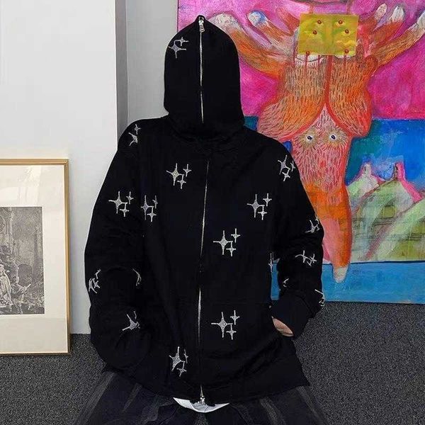 hip hop mens women hoodie black rhinestone star pattern zipper cardigan designer hoodies warm sweater oversize sweatshirt plus size
hip hop mens women hoodie black rhinestone star pattern zipper cardigan designer hoodies warm sweater oversize sweatshirt plus size