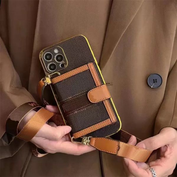 Luxury Designer Card Holder Phone Cases for iPhone 14 pro max 14plus 14 13 13pro 12 12promax xsmax xr x xs 11 11promax Electroplated Handbag