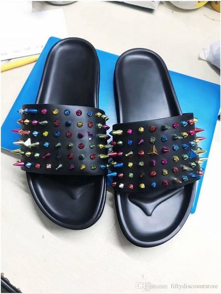 red-bottoms shoes christians with box red mens designer shoes red spikes slippers genuine leather sandals summer flat flip flops toc, Black
red-bottoms shoes christians with box red mens designer shoes red spikes slippers genuine leather sandals summer flat flip flops toc, Black