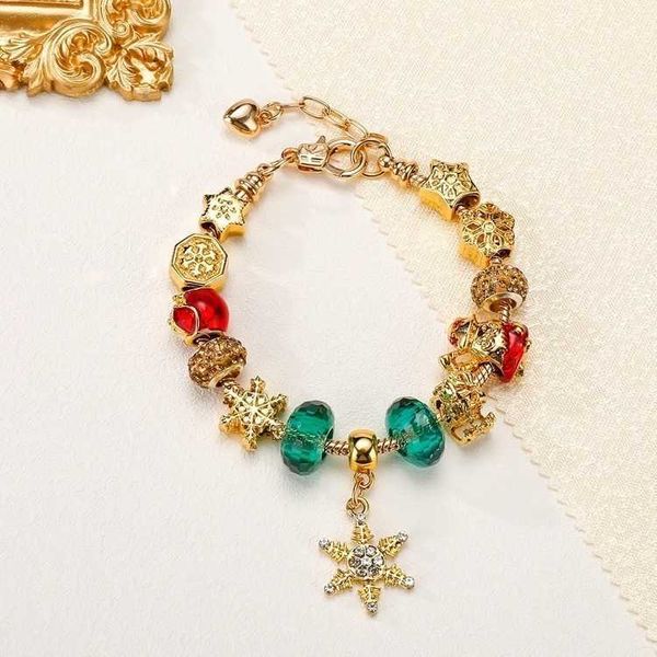 handmade jewelry wholesale charm bracelets european style diy large hole bead bracelet christmas gifts for women snowflake pendant holiday e, Golden;silver
handmade jewelry wholesale charm bracelets european style diy large hole bead bracelet christmas gifts for women snowflake pendant holiday e, Golden;silver