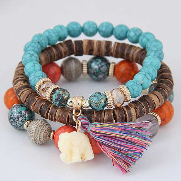 handmade jewelry wholesale beaded bracelets elephant tassel temperament vintage bracelet bohemian multi-layered bracelet beaded stretch brac, Black
handmade jewelry wholesale beaded bracelets elephant tassel temperament vintage bracelet bohemian multi-layered bracelet beaded stretch brac, Black