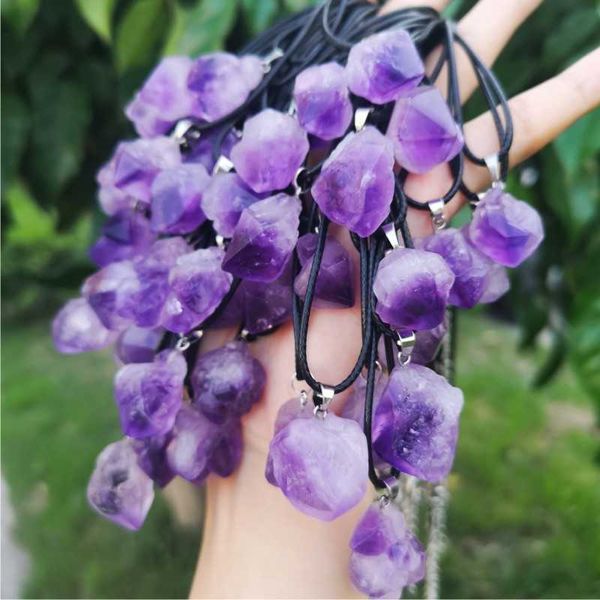 amethyst crystal necklace bulk natural pendant rough stone wholesale, Silver
amethyst crystal necklace bulk natural pendant rough stone wholesale, Silver