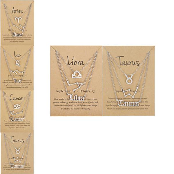12 constellation zodiac stacked necklace horoscope sign zircon hobo jewelry star galaxy libra astrology women necklace gift with retail card, Silver
12 constellation zodiac stacked necklace horoscope sign zircon hobo jewelry star galaxy libra astrology women necklace gift with retail card, Silver