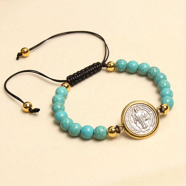 handmade jewelry wholesale catholic adjustable rope saint benedict rosary turquoise beaded bracelet prayer beads bracelet, Black
handmade jewelry wholesale catholic adjustable rope saint benedict rosary turquoise beaded bracelet prayer beads bracelet, Black