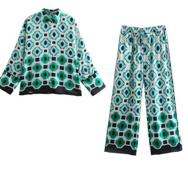 women's two piece pants 2 piece set women suit female fashion holiday style casual flower pattern print kimono loose pajama jacket trou, White
women's two piece pants 2 piece set women suit female fashion holiday style casual flower pattern print kimono loose pajama jacket trou, White