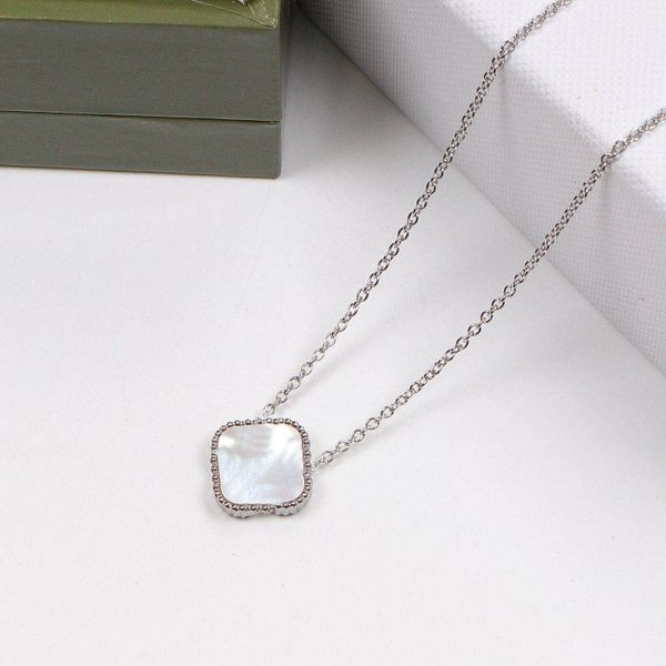 fashion fine design titanium steel cute 4 leaf clover mens pendant necklace crystal jewelry for women gift, Silver
fashion fine design titanium steel cute 4 leaf clover mens pendant necklace crystal jewelry for women gift, Silver