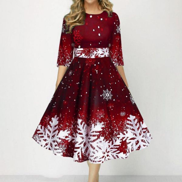 casual dresses s arrival o-neck 34 sleeves waist tight high-waist christmas xmas snowflake print large hem a-line midi 221119, Black;gray
casual dresses s arrival o-neck 34 sleeves waist tight high-waist christmas xmas snowflake print large hem a-line midi 221119, Black;gray