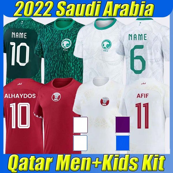 men kids kit 2022 qatar soccer jerseys saudi arabia world cup 22/23 national team alhaydos afif ali hatem haydos najei salem al dawsari abud, Black;yellow
men kids kit 2022 qatar soccer jerseys saudi arabia world cup 22/23 national team alhaydos afif ali hatem haydos najei salem al dawsari abud, Black;yellow
