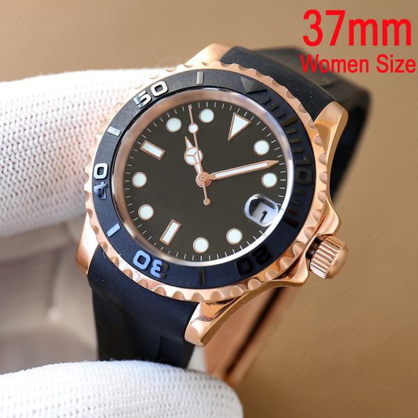 37mm womens rose gold watch luxury watches ceramic bezel black dial eta2836 automatic yacht rubber strap date watches sapphire glass women w, Slivery;brown
37mm womens rose gold watch luxury watches ceramic bezel black dial eta2836 automatic yacht rubber strap date watches sapphire glass women w, Slivery;brown