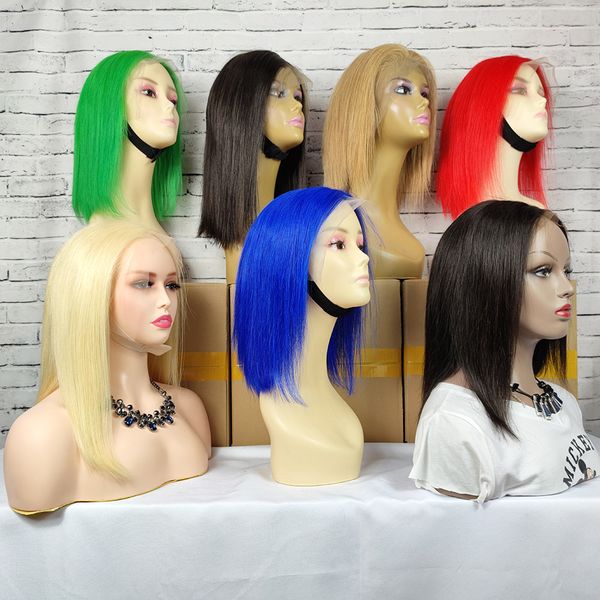 human hair 13x4 front lace bob wigs red blonde black short blunt cut hairstyles, Black;brown
human hair 13x4 front lace bob wigs red blonde black short blunt cut hairstyles, Black;brown