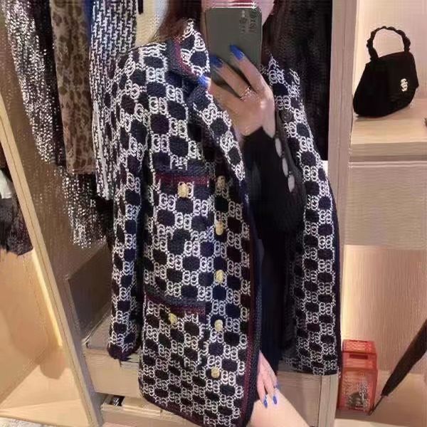 women's designer blazers clothing with full letters tweed spring new released e81858, White;black
women's designer blazers clothing with full letters tweed spring new released e81858, White;black