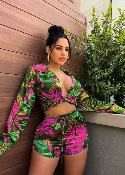 women's two piece pants print shirt two piece set women button v neck long sleeve lace up crop shorts slim club outfits tracksuit women, White
women's two piece pants print shirt two piece set women button v neck long sleeve lace up crop shorts slim club outfits tracksuit women, White