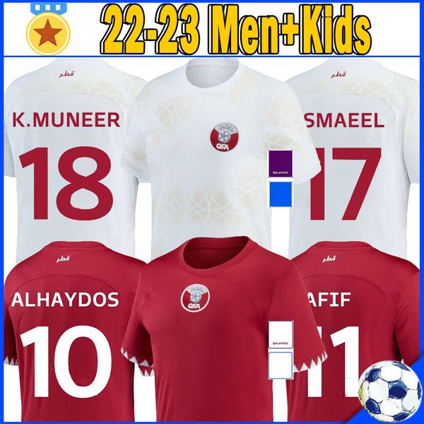 22 23 qatar soccer jerseys alhaydos muntari 2022 2023 football shirts alaaeldin afif ismaeel k.muneer al-moez boudiaf boualem homam abdelkar, Black;yellow
22 23 qatar soccer jerseys alhaydos muntari 2022 2023 football shirts alaaeldin afif ismaeel k.muneer al-moez boudiaf boualem homam abdelkar, Black;yellow