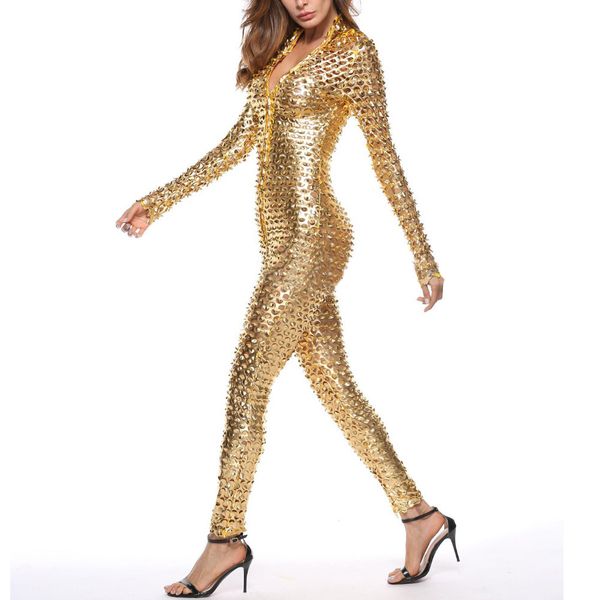 women's pants capris women mesh bodysuit hole zipper faux patent leather tight jumpsuit nightclub 221119, Black;white
women's pants capris women mesh bodysuit hole zipper faux patent leather tight jumpsuit nightclub 221119, Black;white