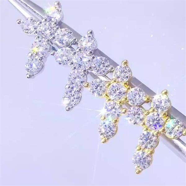 men women fashion 925 sterling silver bling moissanite diamond cross studs earrings nice gift for friends, Golden;silver
men women fashion 925 sterling silver bling moissanite diamond cross studs earrings nice gift for friends, Golden;silver