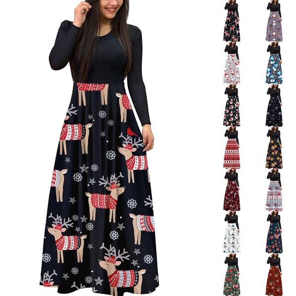 casual dresses christmas costume holiday women fashion printed long sleeve loose maxi party womens 221119, Black;gray
casual dresses christmas costume holiday women fashion printed long sleeve loose maxi party womens 221119, Black;gray