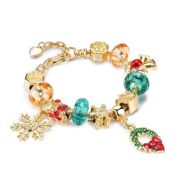charm bracelets european style diy large hole bead bracelet christmas gifts for women bells snowflake garland pendant, Golden;silver
charm bracelets european style diy large hole bead bracelet christmas gifts for women bells snowflake garland pendant, Golden;silver