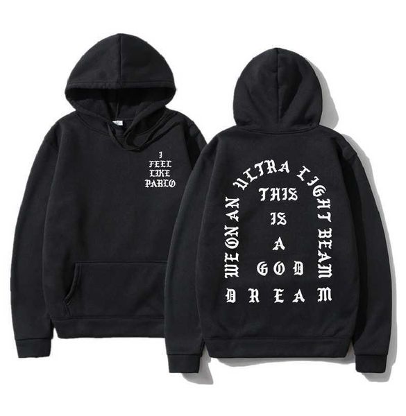 men's hoodies sweatshirts pablo hoodie mens hip hop tracksuit sweatshirts pull paris i feel like paul hoodies men women winter fleece, Black
men's hoodies sweatshirts pablo hoodie mens hip hop tracksuit sweatshirts pull paris i feel like paul hoodies men women winter fleece, Black
