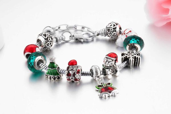 handmade jewelry wholesale charm bracelets european style diy large hole bead bracelet christmas gifts for women santa crystal bell, Golden;silver
handmade jewelry wholesale charm bracelets european style diy large hole bead bracelet christmas gifts for women santa crystal bell, Golden;silver
