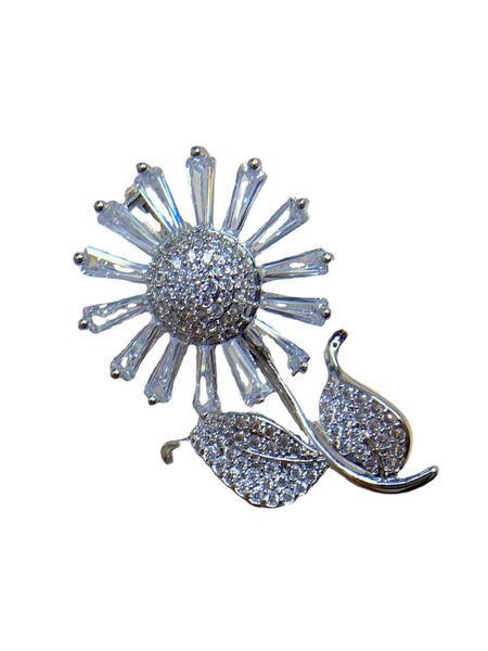 exquisite sunflower brooch women's fashion zirconium diamond high-end sweater pendant pin jewelry, Gray
exquisite sunflower brooch women's fashion zirconium diamond high-end sweater pendant pin jewelry, Gray