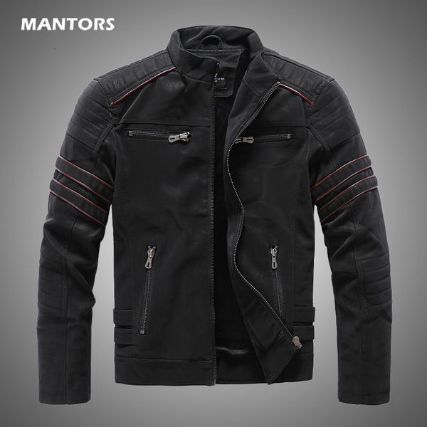 men's leather faux men winter brand jacket casual motorcycle inner fleece pu coat jackets mens clothing streetwear 221119, Black
men's leather faux men winter brand jacket casual motorcycle inner fleece pu coat jackets mens clothing streetwear 221119, Black