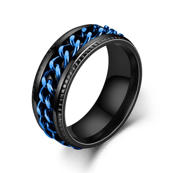 handmade jewelry wholesale 8mm spinner ring stainless steel fidget ring anxiety ring for men with curb chain inlay mens wedding band, Silver
handmade jewelry wholesale 8mm spinner ring stainless steel fidget ring anxiety ring for men with curb chain inlay mens wedding band, Silver