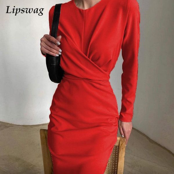 casual dresses autumn solid o-neck party women elegant long sleeve pleated beach ladies fashion twist slit bodycon 221119, Black;gray
casual dresses autumn solid o-neck party women elegant long sleeve pleated beach ladies fashion twist slit bodycon 221119, Black;gray