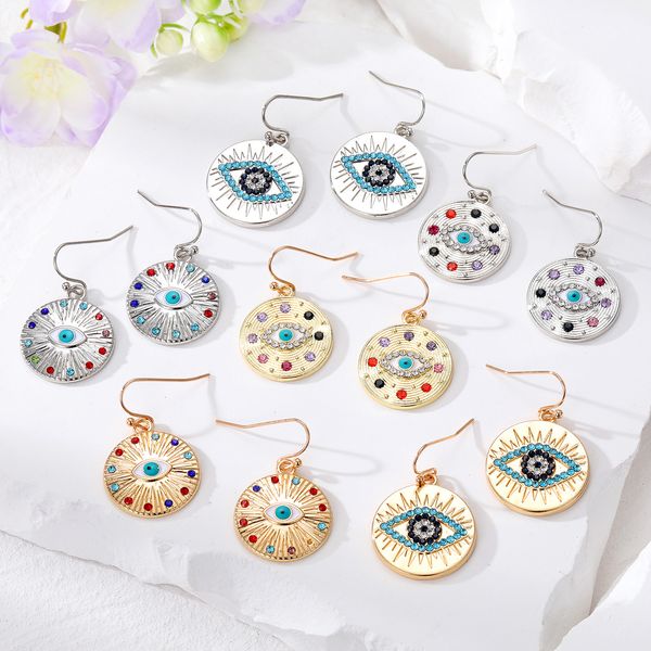 evil eye dangle earrings colorful crystal turkish blue eye pendant earring for women jewelry, Silver
evil eye dangle earrings colorful crystal turkish blue eye pendant earring for women jewelry, Silver