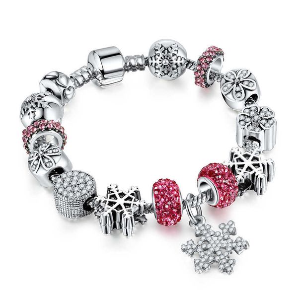 charm bracelets european style diy large hole bead bracelet christmas gifts for women snowflake santa rhinestone beads, Golden;silver
charm bracelets european style diy large hole bead bracelet christmas gifts for women snowflake santa rhinestone beads, Golden;silver