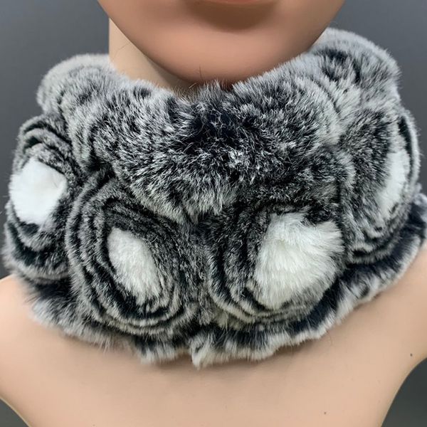 scarve scarfs fur headband natural rex rabbit floral knitted ring scarf elastic warm winter neck warmer 221119, Blue;gray
scarve scarfs fur headband natural rex rabbit floral knitted ring scarf elastic warm winter neck warmer 221119, Blue;gray