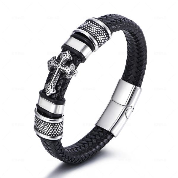 chain mens black braided leather cross bangle bracelet chain stainless steel mtistrand classic prayer link wristband punk jewelry ma dh8qo
chain mens black braided leather cross bangle bracelet chain stainless steel mtistrand classic prayer link wristband punk jewelry ma dh8qo