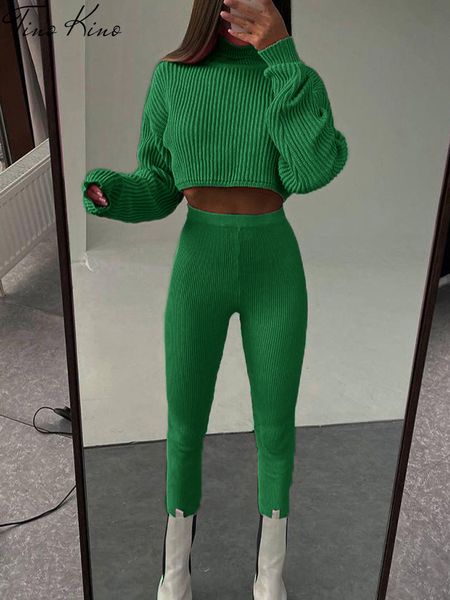 women s two piece pants turtleneck cropped knitted set women long sleeve high waist suit female autumn lady knit streetwear sets 221121, White
women s two piece pants turtleneck cropped knitted set women long sleeve high waist suit female autumn lady knit streetwear sets 221121, White