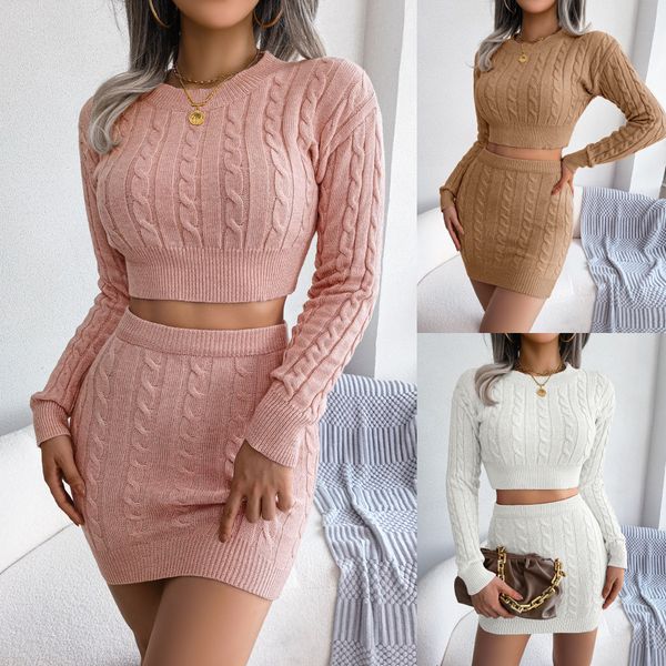 two piece dress casual dresses autumn winter leisure fried dough twist navel sweater buttock skirt knitted suits womens simple and suit skir, White
two piece dress casual dresses autumn winter leisure fried dough twist navel sweater buttock skirt knitted suits womens simple and suit skir, White