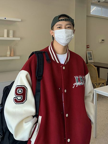 men's jackets gmiixder american vintage baseball uniform men spring autumn highend bombed street jacket handsome preppy splicing coat 2, Black;brown
men's jackets gmiixder american vintage baseball uniform men spring autumn highend bombed street jacket handsome preppy splicing coat 2, Black;brown
