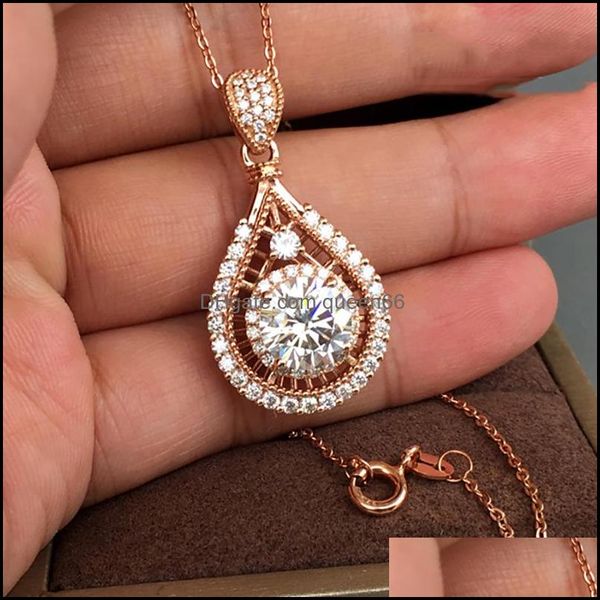 pendant necklaces crystal water drop necklace rose gold diamond pendant necklaces women wedding fashion jewelry delivery pendants dhj67, Silver
pendant necklaces crystal water drop necklace rose gold diamond pendant necklaces women wedding fashion jewelry delivery pendants dhj67, Silver