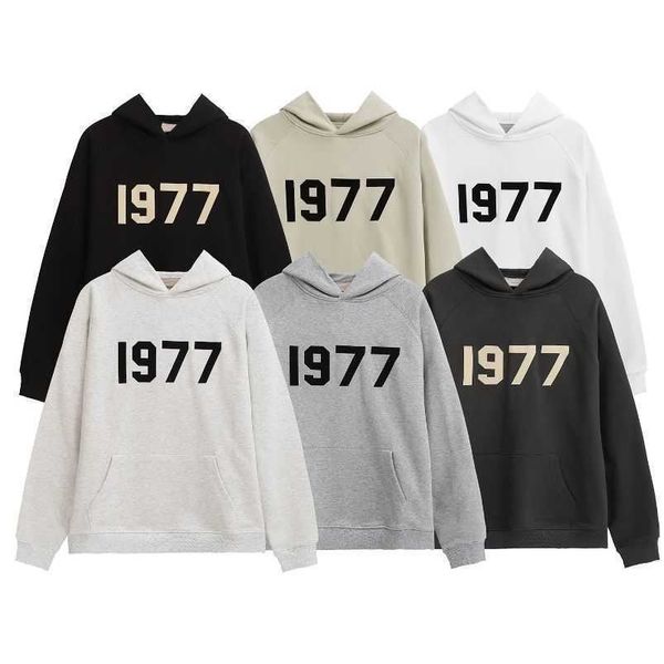 men's hoodies essentials designer sweatshirts women's pullover double high fashion brand loose flocking 1977 hoodie sweater thin m, Black
men's hoodies essentials designer sweatshirts women's pullover double high fashion brand loose flocking 1977 hoodie sweater thin m, Black