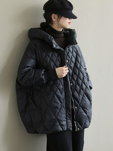 women's down parkas autumn winter women hooded loose 90 white duck parka casual female thick warm coat snow jackets outwear 221121, Black
women's down parkas autumn winter women hooded loose 90 white duck parka casual female thick warm coat snow jackets outwear 221121, Black