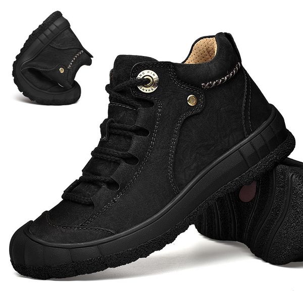 boots luxury outdoor men's genuine leather casual shoes motorcycle warm winter for men upscale ankle 221121, Black
boots luxury outdoor men's genuine leather casual shoes motorcycle warm winter for men upscale ankle 221121, Black