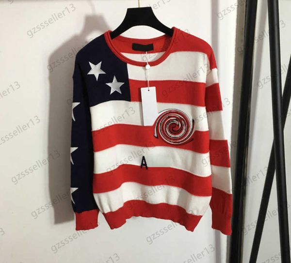 luxury womens sweater pentagram logo letter embroidery contrasting color stripe knit sweaters round neck long sleeves shoulders knitwear wom, White;black
luxury womens sweater pentagram logo letter embroidery contrasting color stripe knit sweaters round neck long sleeves shoulders knitwear wom, White;black