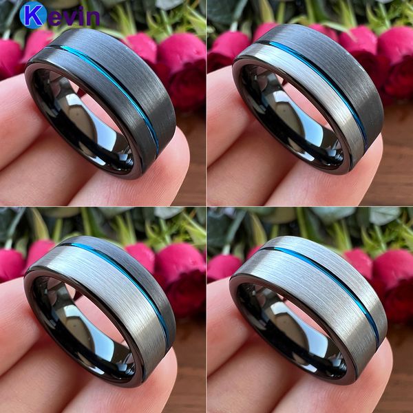 wedding rings men women black blue band tungsten carbide ring with offset groove pipe cut 8mm comfort fit 221121, Slivery;golden
wedding rings men women black blue band tungsten carbide ring with offset groove pipe cut 8mm comfort fit 221121, Slivery;golden