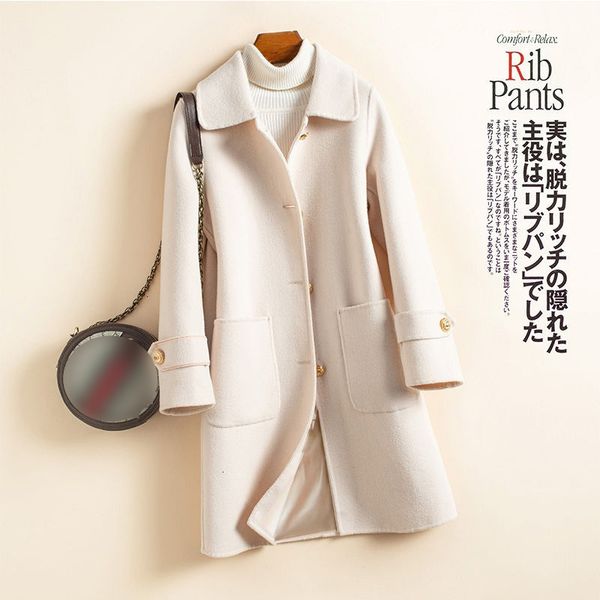 women's wool blends coat solid color long jacket female korean style office lady thick warm winter women 221121, Black
women's wool blends coat solid color long jacket female korean style office lady thick warm winter women 221121, Black