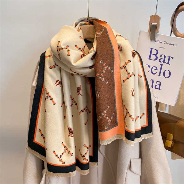 scarves new women's imitation cashmere brushed thickened 2022 winter shawl versatile scarf h letter fashion brand style, Blue;gray
scarves new women's imitation cashmere brushed thickened 2022 winter shawl versatile scarf h letter fashion brand style, Blue;gray