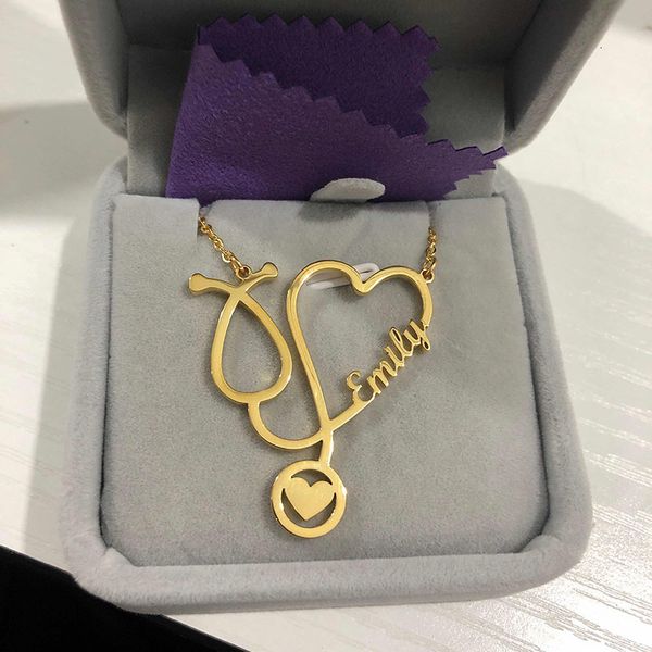 pendant necklaces custom stethoscope name necklace stainless steel chain choker for women doctor nurse gift bff jewelry 221121, Silver
pendant necklaces custom stethoscope name necklace stainless steel chain choker for women doctor nurse gift bff jewelry 221121, Silver