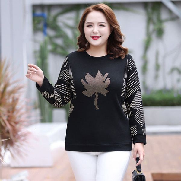 women's plus size tshirt spring autumn diamond print plus size casual shirts women long sleeve loose oversized lady all match fashion, Black
women's plus size tshirt spring autumn diamond print plus size casual shirts women long sleeve loose oversized lady all match fashion, Black