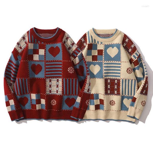 men's sweaters vintage sweater mens hip hop streetwear harajuku retro japanese style love knitted 2022 couples autumn cotton pullover, White;black
men's sweaters vintage sweater mens hip hop streetwear harajuku retro japanese style love knitted 2022 couples autumn cotton pullover, White;black
