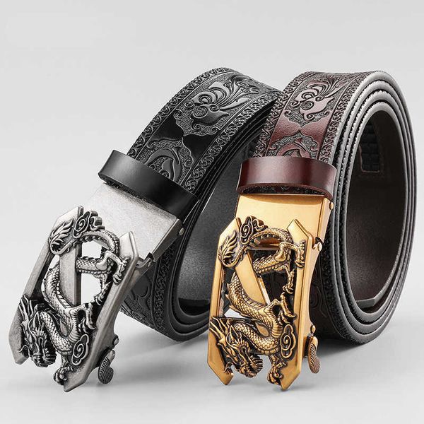 men leather belt 3.4cm domineering letter z dragon automatic buckle retro belt luxury carved jeans belts with gift box, Black;brown
men leather belt 3.4cm domineering letter z dragon automatic buckle retro belt luxury carved jeans belts with gift box, Black;brown