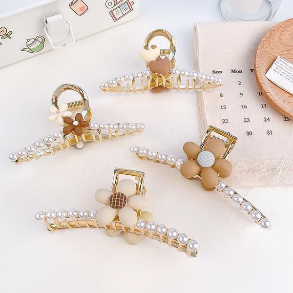 korean imitation pearl clamps hairpins small flower hair claw for women large back head hair clip hair accessories, Slivery;golden
korean imitation pearl clamps hairpins small flower hair claw for women large back head hair clip hair accessories, Slivery;golden