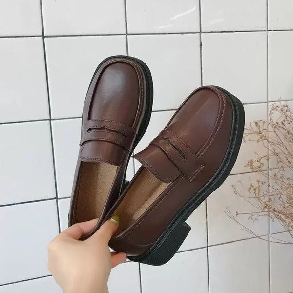 dress shoes japanese high school student girly girl lolita cospaly jk uniform pu leather loafers casual, Black
dress shoes japanese high school student girly girl lolita cospaly jk uniform pu leather loafers casual, Black
